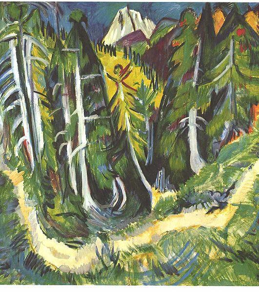 Ernst Ludwig Kirchner Forest gorge - Staffel oil painting image